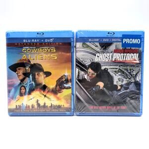 Blu-Ray DVD Lot Cowboys & Aliens Mission Impossible Ghost Protocol Action Movies